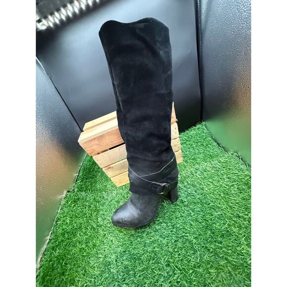 Carlos Santana- Black- Suede Heeled Boots- Size 9.5W - Picture 3 of 10